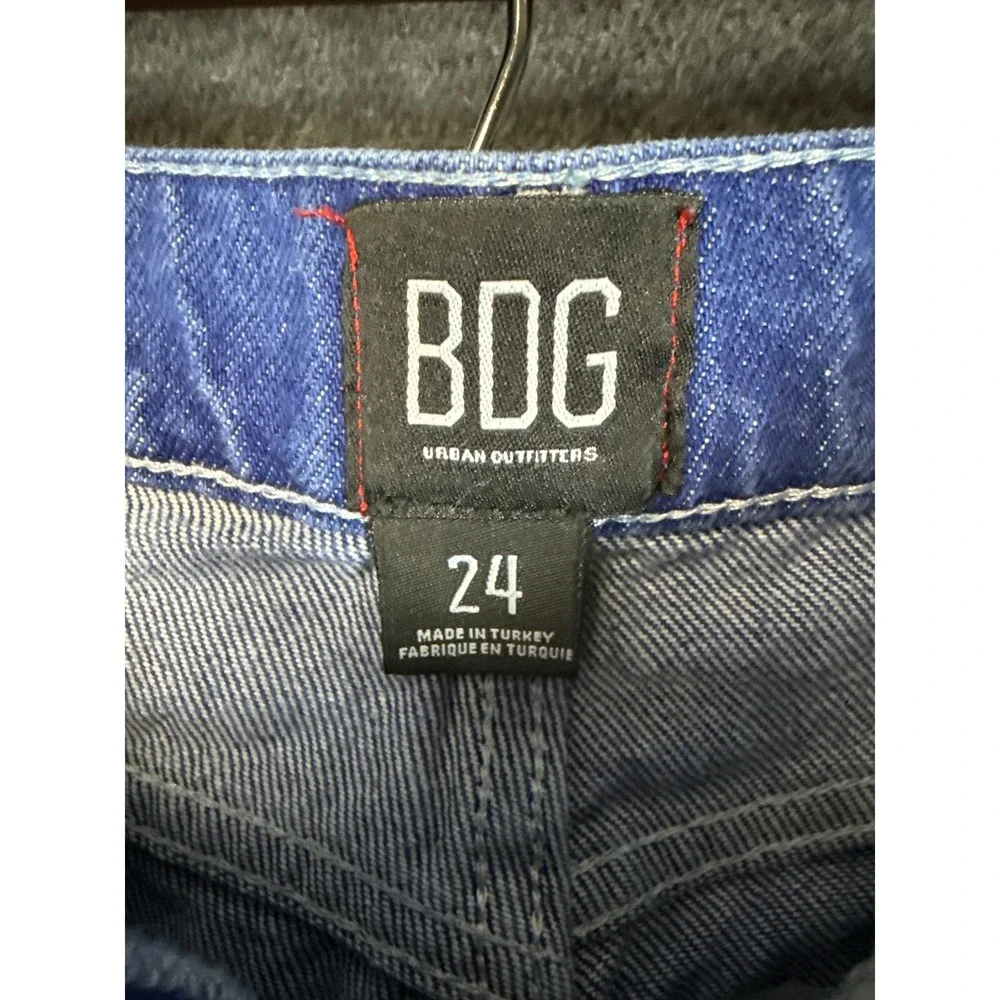 BDG Urban Outfitters Presley Wide Leg Cargo‎ Blue Jeans Size 24 Flare Baggy Y2K